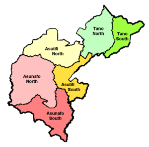 Ahafo Region Map